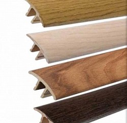 Multiple Selection of coloured Unistar ramp section profile | only Foxwood flooring have 70 different colours of Flooring Accessories